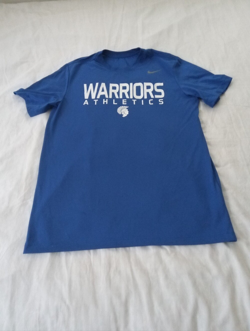 Nike Blue 'Warriors Athletics' Short Sleeve Tee